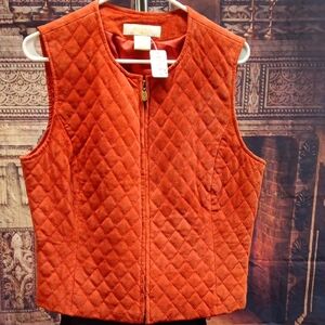 Peck & Peck Rust Quilted Vest